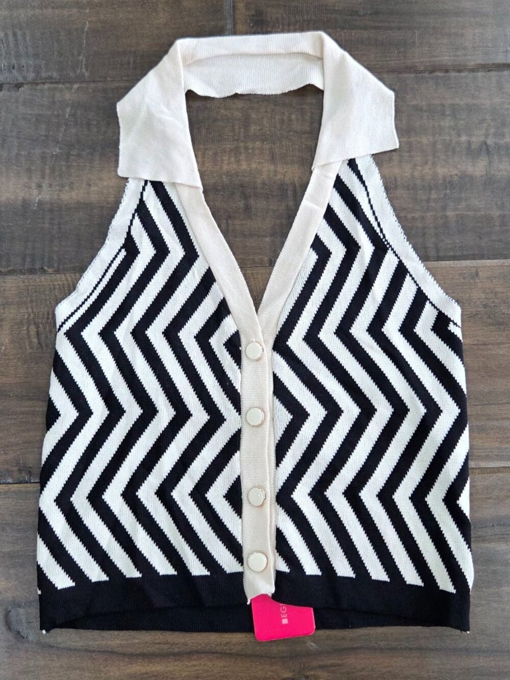 Chevron Knit Halter Top